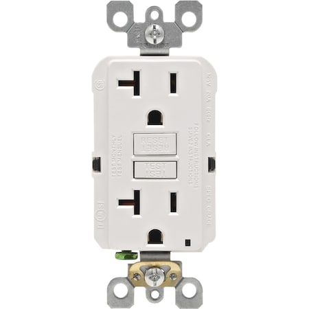 Ezgeneration Mfg R02-GFNT2-0KW Self-Test GFCI OutletWhite 20 A & 125 V EZ872131